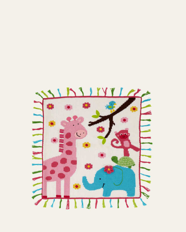 Kids' Jungle Mania Tassel Blanket